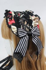 画像1: metamorphose / Wonder Card Alice あみあげヘッドドレス  ブラック I-26-07-15-104-ME-AC-SA-ZI (1)