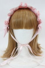 画像2: metamorphose / 両山レースヘッドドレス  ピンク I-26-07-15-105-ME-AC-SA-ZI (2)