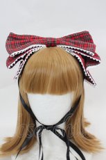 画像1: metamorphose / Dress up リボンヘッドドレス  レッド I-26-07-15-106-ME-AC-SA-ZI (1)