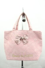 画像1: Maison de FLEUR / レースリボントートバッグ  ピンK I-26-07-15-145-LO-BG-SA-ZI (1)