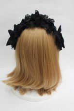 画像3: Vallee lys / Lace Enchantment Headdress  黒 I-26-07-15-150-GO-AC-SA-ZI (3)