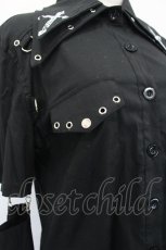 画像5: ACDC RAG / クロスプリントシャツ  黒Ｘ白 I-26-07-15-021-PU-BL-SA-ZI (5)