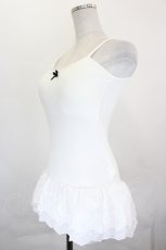画像3: axes femme / 裾レースカップ付きキャミ  白Ｘ黒 I-26-07-18-004-AX-TO-SA-ZI (3)