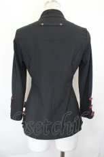 画像3: Ozz On / 胸元花刺繍ハイネックZIPトップス  黒Ｘ赤 I-26-07-18-056-OO-TO-SA-ZI (3)
