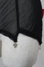 画像3: Ozz On / フロントZIPシースルートップス  黒Ｘシルバー I-26-07-18-060-OO-TO-SA-ZI (3)