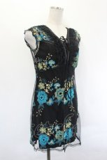 画像3: Ozz On / 花刺繍シースルーチュニック  黒 I-26-07-18-083-OO-OP-TE-ZI (3)