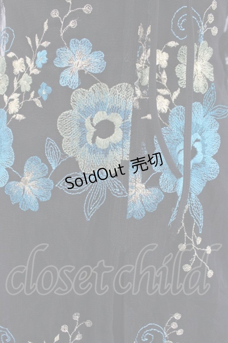 画像4: Ozz On / 花刺繍シースルーチュニック  黒 I-26-07-18-083-OO-OP-TE-ZI (4)