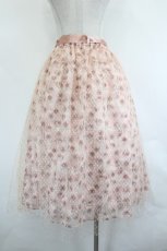 画像3: axes femme / 花レース×ラメチュールスカート  ピンク I-26-07-18-096-AX-SK-SA-ZI (3)