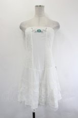 画像1: Ozz oneste / 薔薇刺繍ベアワンピース  白X緑 I-26-07-18-102-OO-OP-SA-ZI (1)
