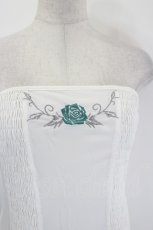 画像5: Ozz oneste / 薔薇刺繍ベアワンピース  白X緑 I-26-07-18-102-OO-OP-SA-ZI (5)