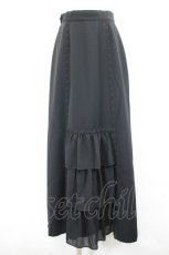 画像1: Moi-meme-Moitie / ローズレース使いロングスカート 2 黒 I-26-07-18-111-MO-SK-TE-ZI (1)