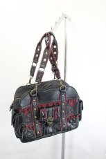 画像1: Ozz oneste / パスケース付薔薇刺繍バッグ  黒 I-26-07-18-129-OO-BG-TE-ZI (1)