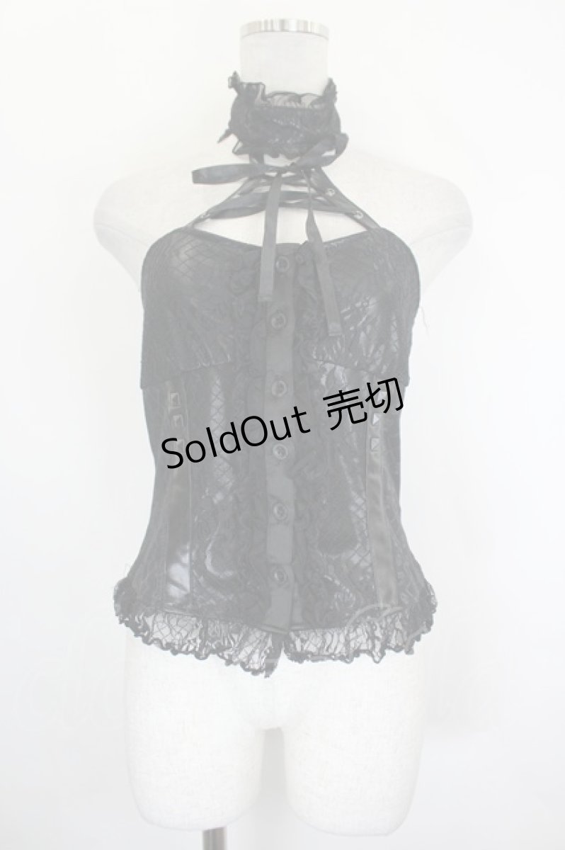 画像1: H jelly / レースチョーカーキャミソール  黒 I-26-07-18-022-HN-TS-TE-ZI (1)