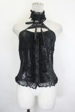 画像1: H jelly / レースチョーカーキャミソール  黒 I-26-07-18-022-HN-TS-TE-ZI (1)