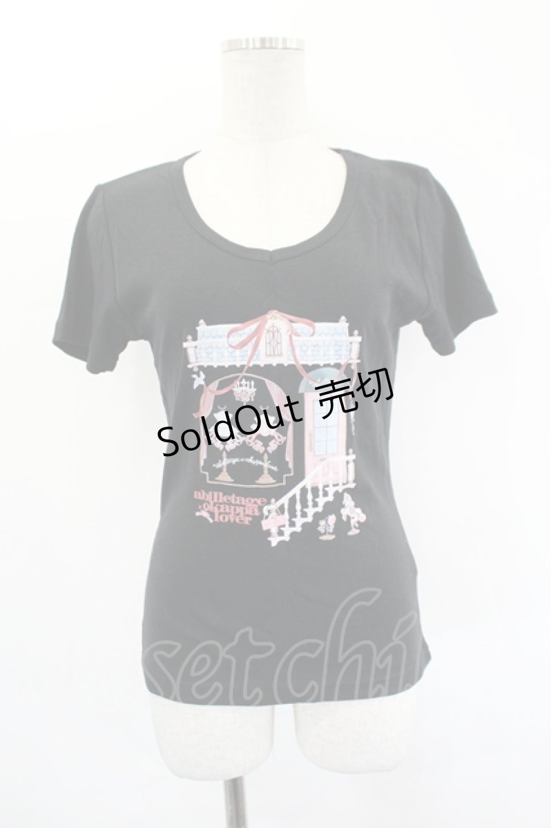 画像1: abilletage / 【okappalover×abilletage】Tシャツ (show window)  黒 I-26-07-19-023-GO-ZA-HR-ZI (1)