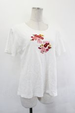 画像3: PINK HOUSE / 梅刺繍Tシャツ  白ＸピンクＸ赤 I-26-07-19-042-LO-TO-SA-ZI (3)
