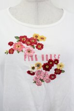 画像4: PINK HOUSE / 梅刺繍Tシャツ  白ＸピンクＸ赤 I-26-07-19-042-LO-TO-SA-ZI (4)