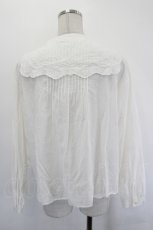 画像2: Jane Marple Dans Le Salon / Grape embroideryカラーブラウス M ホワイト I-26-07-19-009-JM-BL-SA-ZI (2)