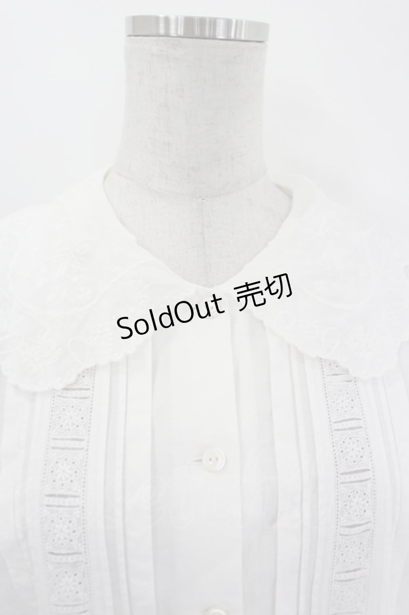 画像4: Jane Marple Dans Le Salon / Grape embroideryカラーブラウス M ホワイト I-26-07-19-009-JM-BL-SA-ZI (4)