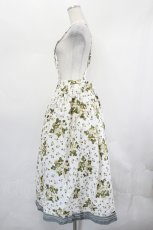 画像2: PINK HOUSE / クローバー&シロツメクサ柄サス付きスカート  白Ｘ緑 I-26-07-19-100-LO-SK-SA-ZI (2)