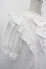画像5: Secret Honey / スタンドカラーダブルフリルブラウス 2 ホワイト I-26-07-19-010-CA-BL-TE-ZI (5)