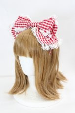 画像1: BABY,THE STARS SHINE BRIGHT / Charlineリボンカチューシャ  赤Ｘ白チェック I-26-07-19-114-BA-AC-SA-ZI (1)