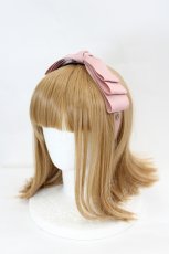 画像1: m petit by misako / NINA's/AM*NIリボンカチューシャ  ピンク I-26-07-19-115-LO-AC-SA-ZI (1)