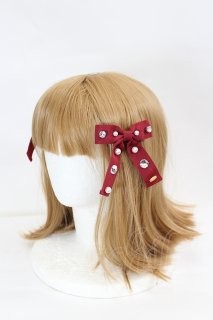 Angelic Pretty / ビジューリボンクリップセット ボルドー I-26-07-19