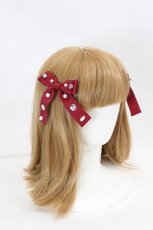 画像2: Angelic Pretty / ビジューリボンクリップセット  ボルドー I-26-07-19-117-AP-AC-SA-ZI (2)