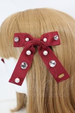 画像3: Angelic Pretty / ビジューリボンクリップセット  ボルドー I-26-07-19-117-AP-AC-SA-ZI (3)