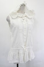 画像3: KANEKO ISAO / フード付きノースリーブブラウス  ホワイト I-26-07-19-013-EL-BL-SA-ZI (3)