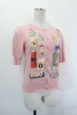 画像3: Jane Marple / Savons du Bonheurのデコパージュカーディガン M ピンク I-26-07-19-017-JM-TO-SA-ZI (3)