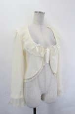 画像3: m petit by misako / AOK*フリルレースカーディガン  生成り I-26-07-19-021-LO-TO-SA-ZI (3)