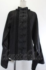 画像1: Hoshibako Works / 繁花集 刺繍ブラウス  黒 I-26-07-21-001-LO-BL-TE-ZI (1)