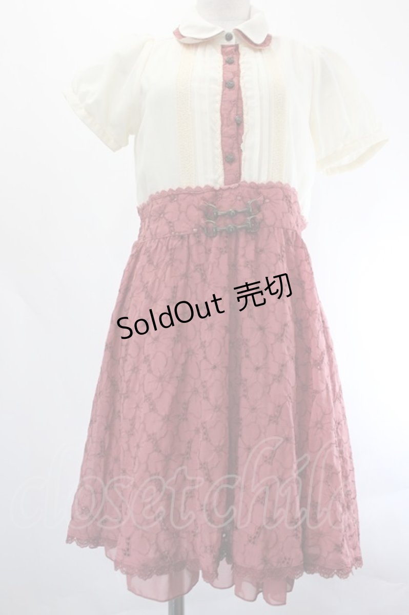 画像1: axes femme / 総刺繍入りスカートドッキングワンピース  アイボリー I-26-07-21-052-AX-OP-TE-ZI (1)