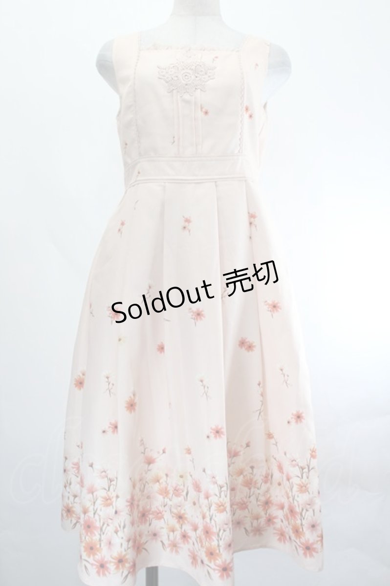 画像1: axes femme / コスモス柄ワンピース  キナリ(薄ピンク) I-26-07-21-066-AX-OP-SA-ZI (1)