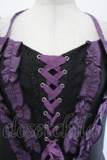 画像4: DARK IN LOVE / Harajuku purple cross sweet cool rebel dress M 黒×パープル I-26-07-21-071-PU-OP-TE-ZI (4)