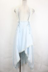 画像1: axes femme POETIQUE / サス付きイレヘムスカート  サックス I-26-07-21-083-AX-SK-TE-ZI (1)
