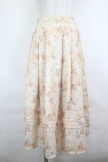 画像1: axes femme / 金木犀柄タックスカート  クリーム I-26-07-21-091-AX-TO-TE-ZI (1)