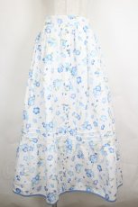 画像1: axes femme / ネモフィラ柄連ボタンスカート  シロ×アオ I-26-07-21-092-AX-SK-TE-ZI (1)