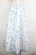 画像2: axes femme / ネモフィラ柄連ボタンスカート  シロ×アオ I-26-07-21-092-AX-SK-TE-ZI (2)