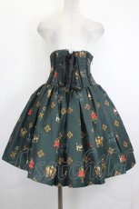画像1: ATELIER PIERROT / Royal Crownコルセットスカート  グリーン I-26-07-21-094-EL-SK-TE-ZI (1)