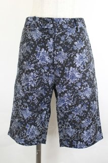 AXES-X / オリエンタル柄ショートパンツ 黒×ブルー I-26-07-21-100-LO