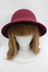 画像2: m petit by misako / AM*NIリボンメトロハット  ワイン I-26-07-21-114-LO-AC-TE-ZI (2)