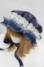 画像3: Hoshibako Works / リボンフロマージュ ブーケベレー帽  ネイビー I-26-07-21-115-LO-AC-TE-ZI (3)