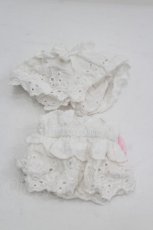 画像2: Chalmiere / コットンレースお袖留め  白×ピンク I-26-07-21-118-AX-ZA-TE-ZI (2)