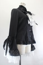 画像3: MARBLE / 別タイ付きクラシカルデコレーションブラウス  黒 I-26-07-21-016-GO-BL-TE-ZI (3)