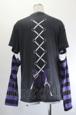 画像2: ACDC RAG / アンデッドバタフライL/S Tシャツ  黒×パープル I-26-07-21-019-PU-TO-TE-ZI (2)