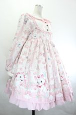 画像3: Angelic Pretty / Kiss me! Catマリーワンピース  白×ピンク I-26-07-21-026-AP-OP-TE-ZI (3)