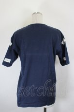画像3: INGEBORG / ロゴパッチTシャツ  紺Ｘ白 I-26-07-25-036-LO-TS-SA-ZI (3)